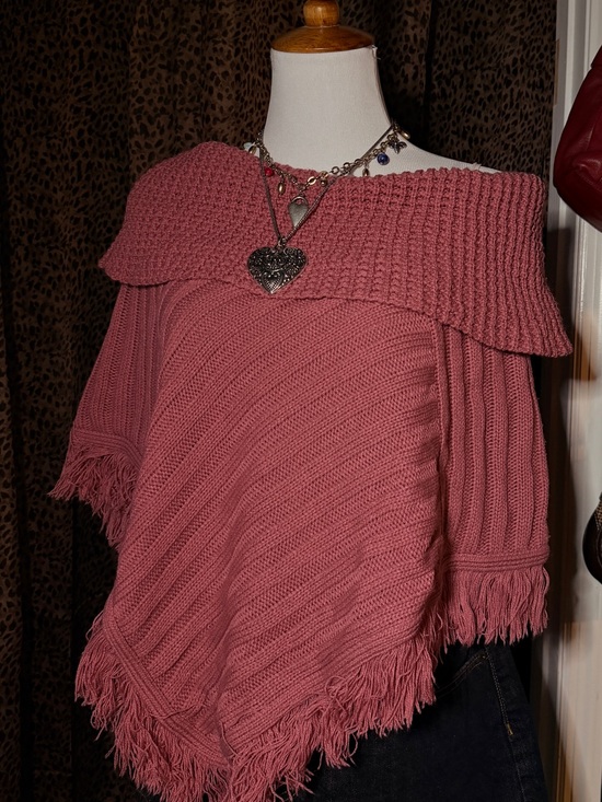 Say What? Sweaters - pink poncho